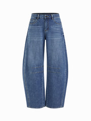 Cider Denim Low Rise Barrel-leg Jeans