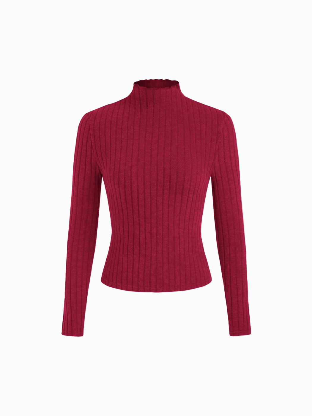 Brushed High Neck Long Sleeve Top
