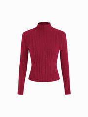 Brushed High Neck Long Sleeve Top