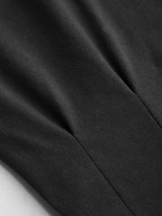 Cotton-blend Boat Neck Cinched Waist Tee