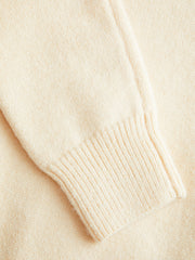 Knit Collar Long Sleeve knotted Button Cardigan