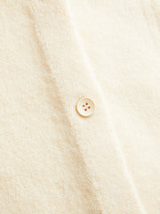 Knit Collar Long Sleeve knotted Button Cardigan