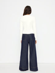 Thermal Cotton-blend Round Neckline Ruched Asymmetrical Hem Tee