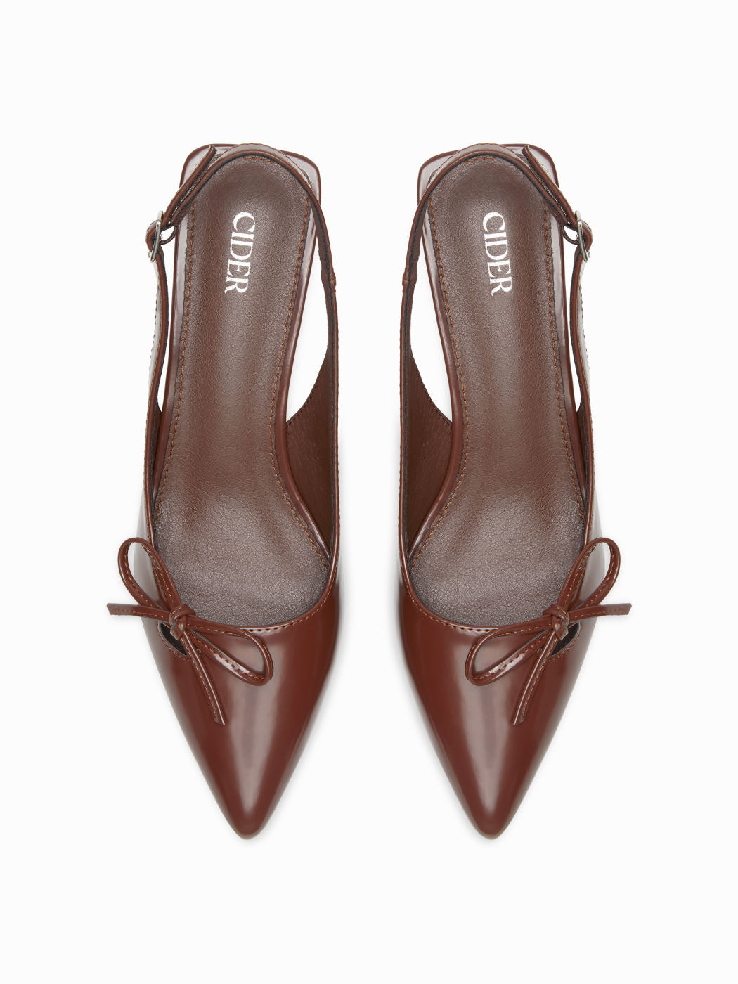 BOWKNOT POINTED TOE SLINGBACK HEELS