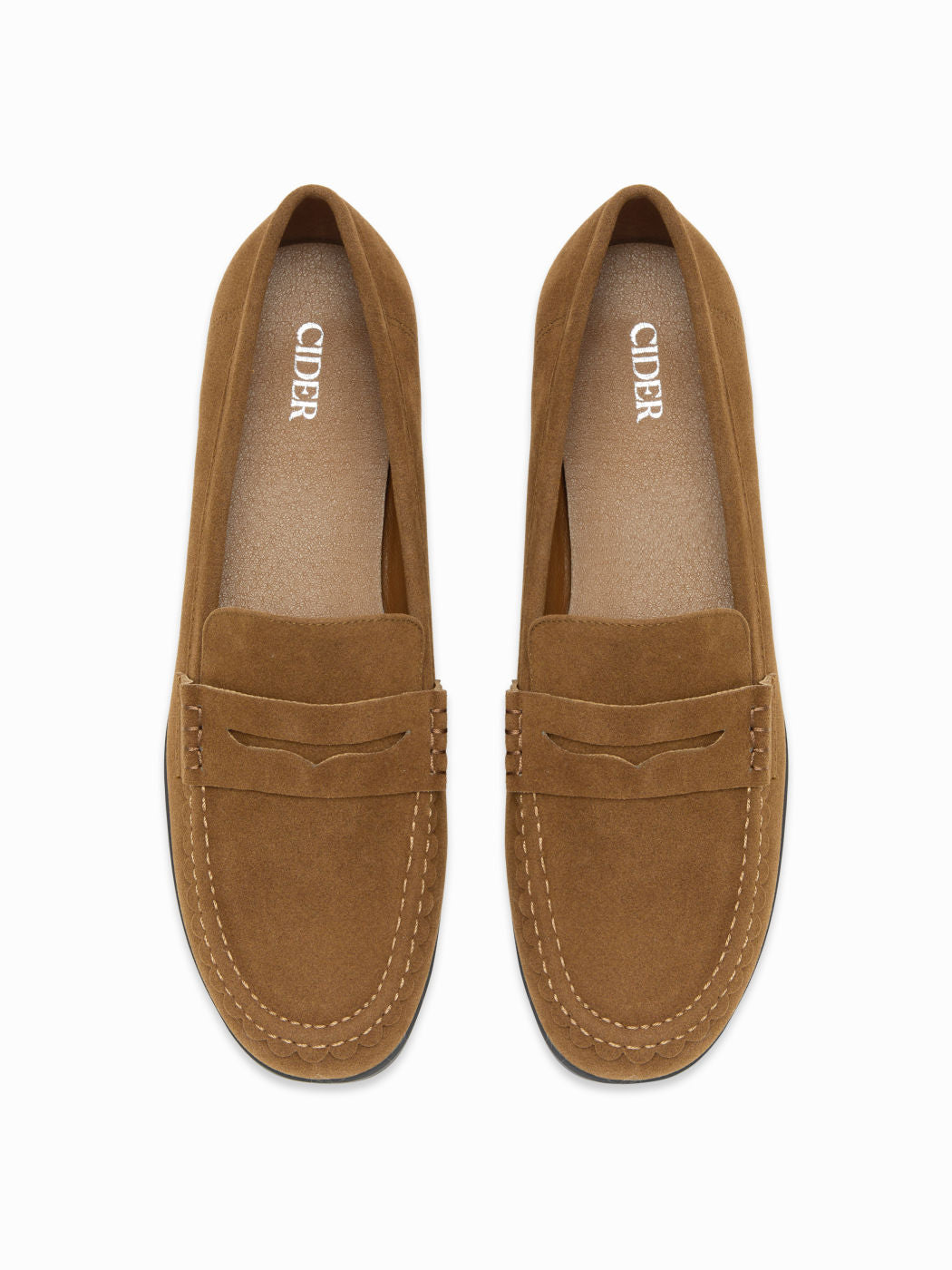 FAUX SUEDE ROUND TOE LOAFERS