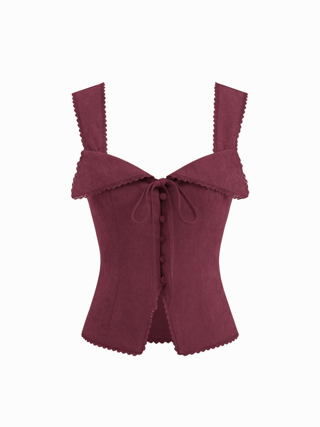 Sweetheart Lace Tie Back Tank Top