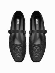 QUILTED MARY JANE FLATS