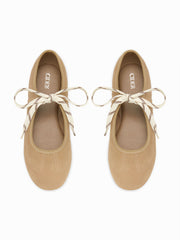 ROUND TOE LACE-UP MARY JANE SNEAKERS