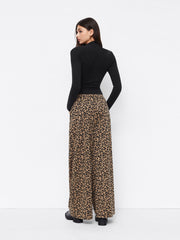 Thermal Cotton-blend High Neck Ruched Long Sleeve Tee