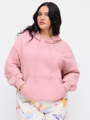Slow Down Embroidery Terry Drawstring Oversized Hoodie Curve & Plus