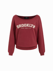 Brooklyn Terry Cotton-blend Boat Neck Sweatshirt