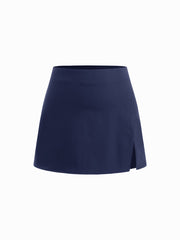 Mid Rise Split Mini Skirt