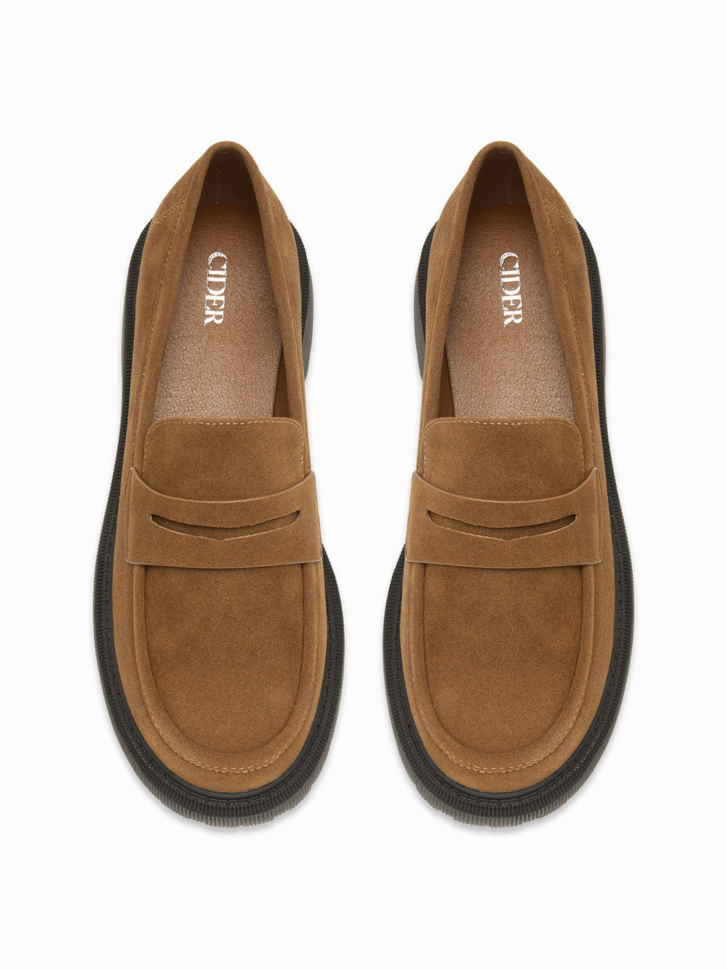 FAUX SUEDE  PLATFORM LOAFERS