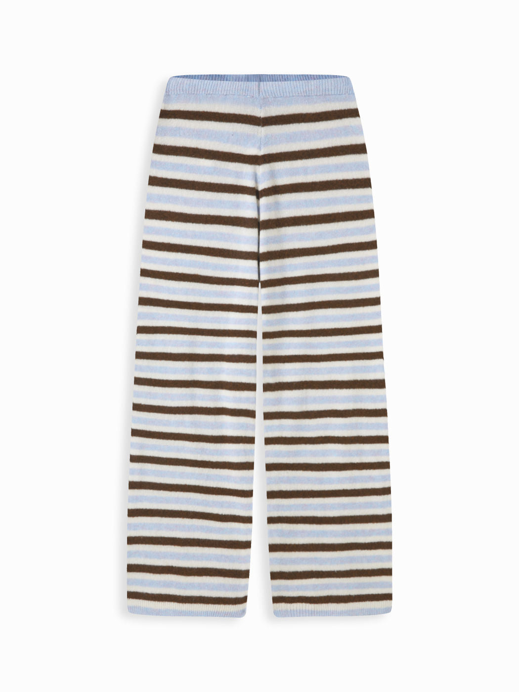 Knit Striped Low Rise Wide Leg Trousers