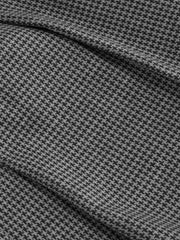 Jacquard Low Rise Houndstooth Pleated Wide Leg Trousers With Belt