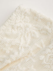 Texture Lace Ruched Mermaid Maxi Skirt
