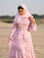 Sweetheart Floral Lace Bell Sleeve Flared Maxi Dress