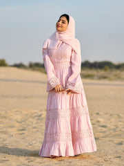 Sweetheart Floral Lace Bell Sleeve Flared Maxi Dress