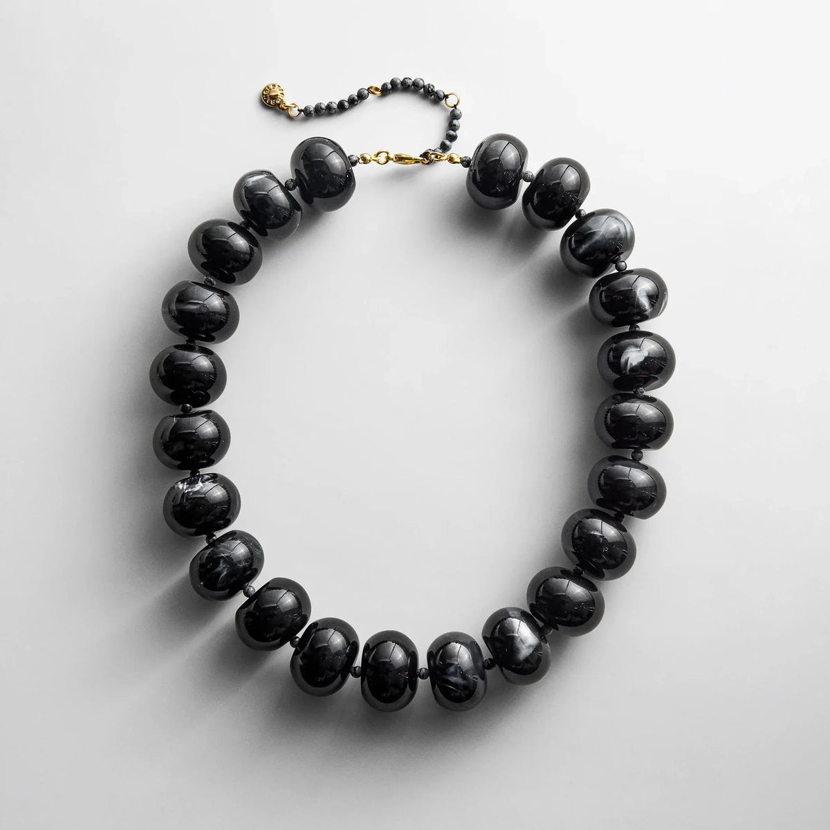 Joan Semi-Precious Necklace - Obsidian Bead