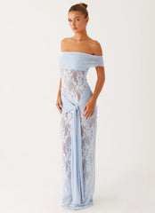 Gracie Twist Maxi Dress - Blue
