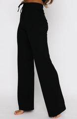 Adore You Ribbed Pants Black