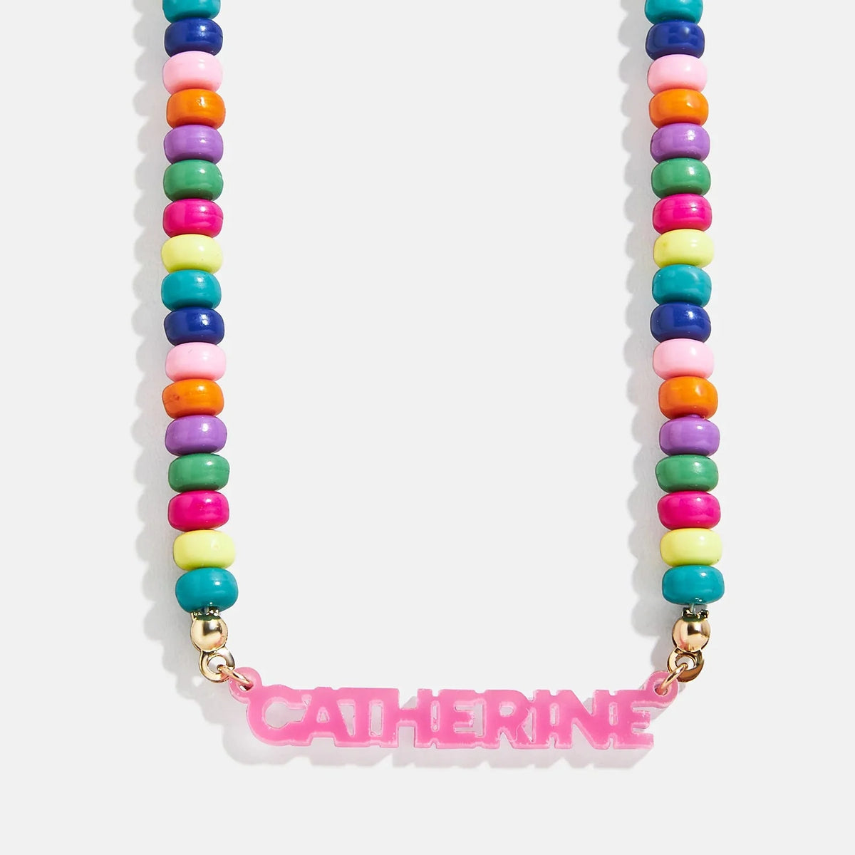 Beaded Kids' Custom Nameplate Necklace - Multi
