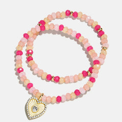 Bead Party Kids Bracelet Set  - Heart