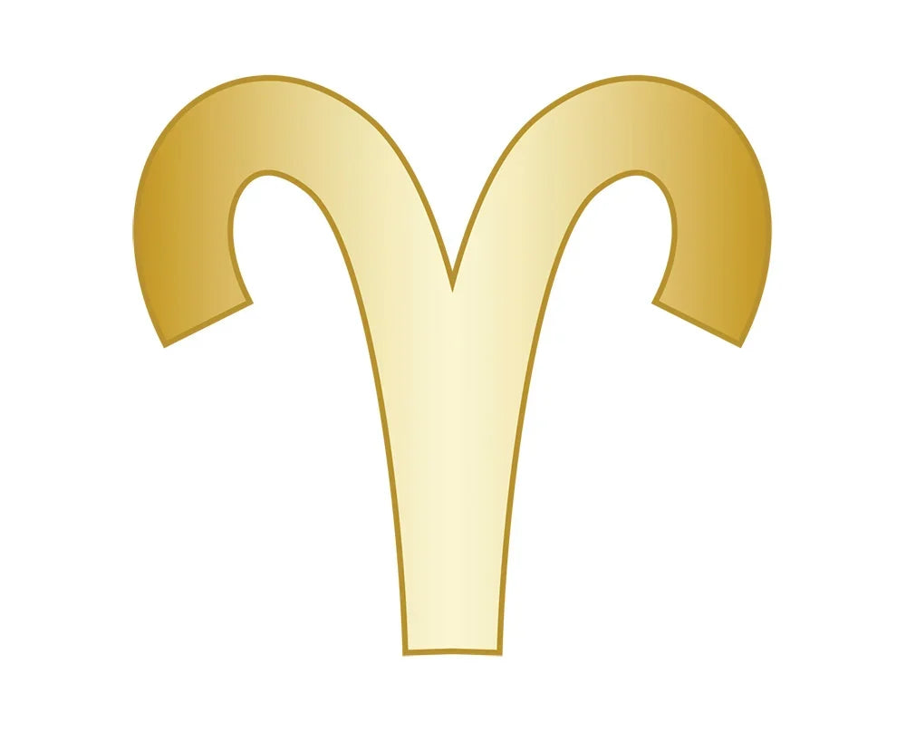 Aries Mini Zodiac Icon - Gold