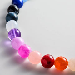 Mini Jane Beaded Necklace - Rainbow Bead