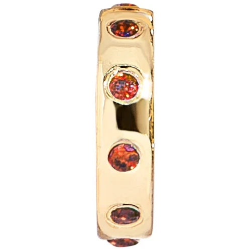 14K Gold Birthstone Charm Beads - Garnet