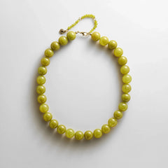 Mini Jane Beaded Necklace - Olive