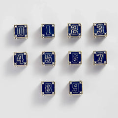Block Party Varsity Number Custom Bracelet  - Navy Single Digit
