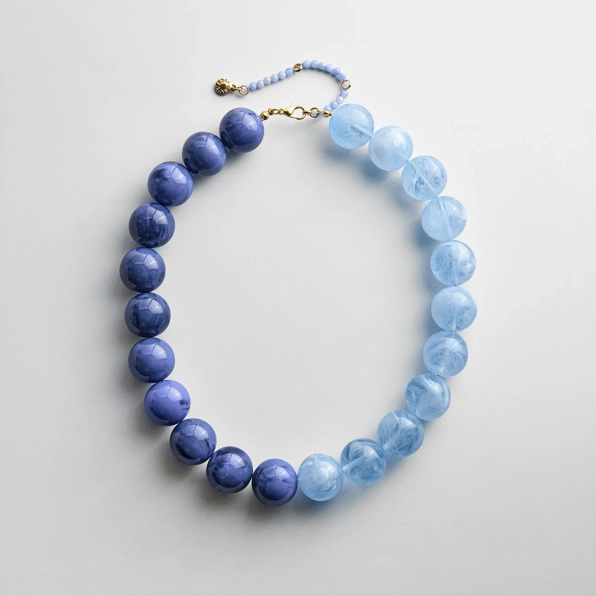 Jane Beaded Necklace - Lapis/Blue Lace Agate