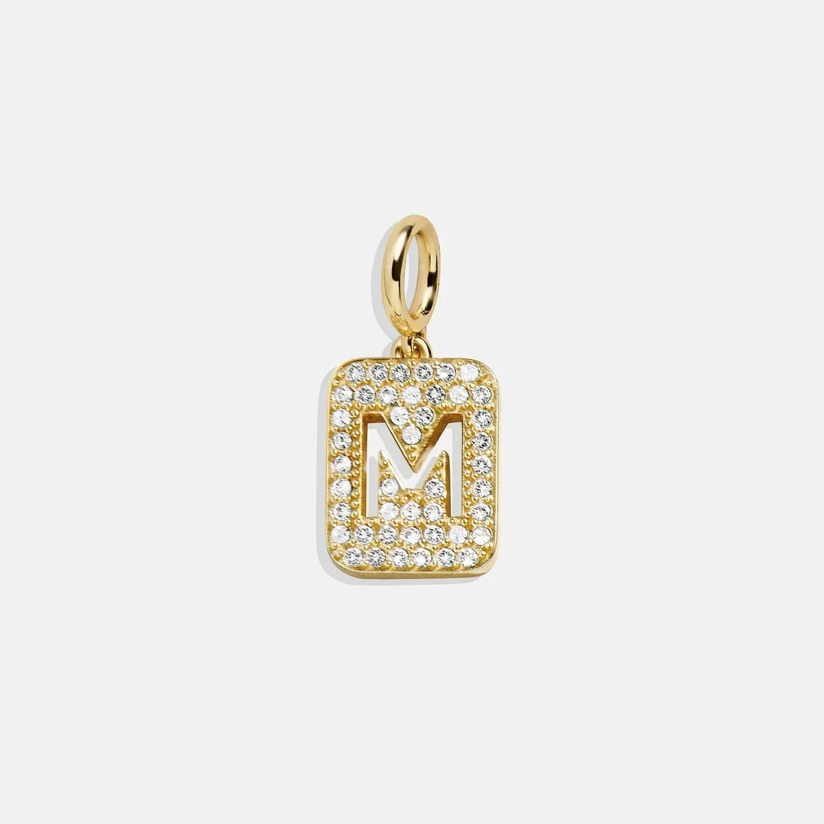Block Pavé Initial Cluster Charm - M