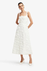 Odette Lace Midi Dress - Snow