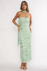Jeremia Strapless Maxi Dress Mint