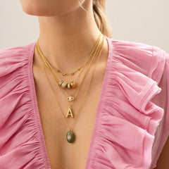Aura Semi-Precious Pendant Necklace - Citrine