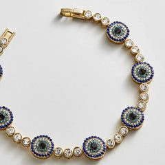 Amalie Evil Eye On Repeat Tennis Bracelet - On Repeat Evil Eye