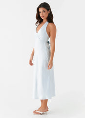 Heavy Hearted Midi Dress - Blue