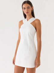 Be My Baby Mini Dress - White