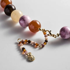 Mini Jane Beaded Necklace - Brown Multi Bead