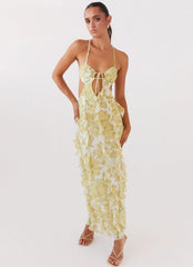 Isabella Ruffle Maxi Dress