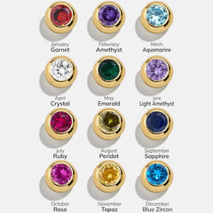 14K Gold Birthstone Pendant Necklace - Aquamarine