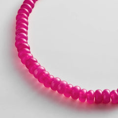 Joyce Semi-Precious Beaded Necklace - Fuchsia Agate Bead