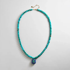 Janelle Semi-Precious Necklace - Turquoise Bead