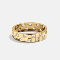 18K Gold Lucia Ring - Gold/Pavé
